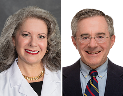 Side by side headshots of 2024 recipients Dana Burns and Evan M. Sisson