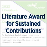 Literature Award for Sustained Contribution